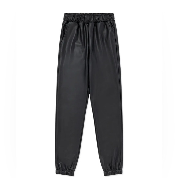 Vegan Leather Joggers NWT - Picture 2 of 4